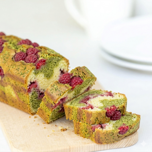 Matcha-Himbeer Kuchen