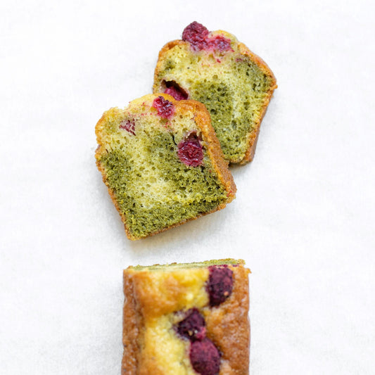 Matcha-Himbeer-Kuchen